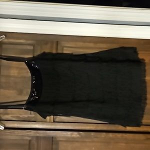 Dress fringe tank top with sequin across top